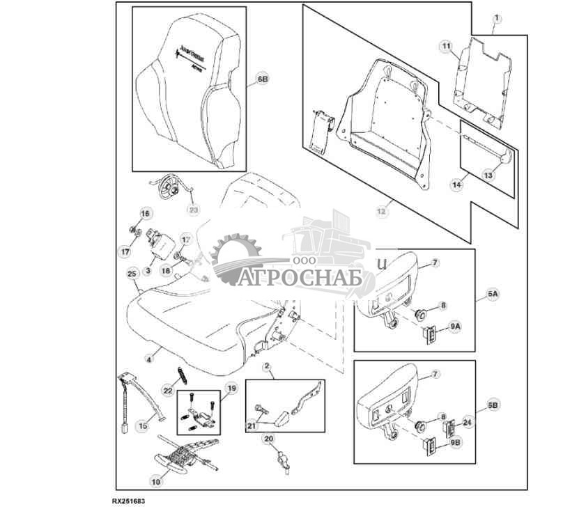 Seat, Articulating Armrest, LH 